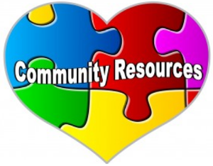 Community Resources as puzzle pieces in the shape of a heart to represent Peace-Corps Specific Resources